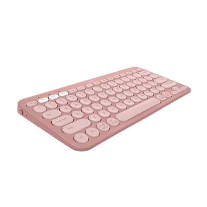 Logitech Pebble Keys 2 K380s Keyboard, Bluetooth, Wireless - Tonal Rose | Multi-device, customizable shortcuts, slim and portable, Easy-Switch for Windows, macOS, iPadOS, Android, Chrome OS - color: Rose