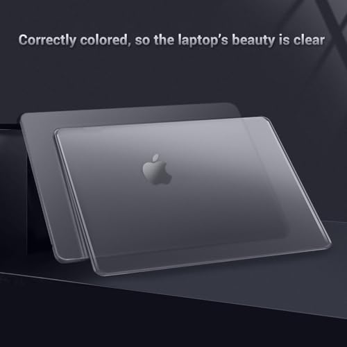 MOSISO Compatible with MacBook Air 15 inch Case M5 M4 M3 M2, Space Gray | 4 in 1 Kit Seamlessly Closes Anti-Fingerprints Matte Hard Shell Cover for 2026-2023 A3448 A3241 A3114 A294 - color: Space Gray Clear