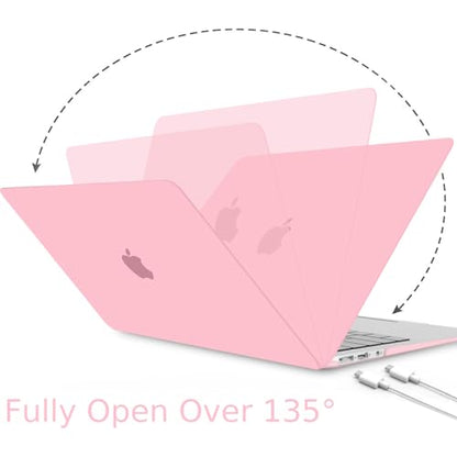 B BELK Compatible with MacBook Air 13 inch Case 2010-2017 Model A1466 A1369 | Matte Plastic Laptop Hard Shell Case for MacBook Air 13.3 inch with Keyboard Cover & Screen Protector, Pink - color: Pink