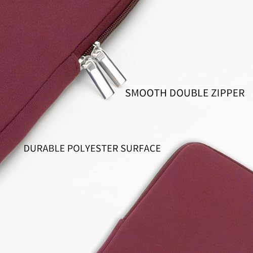 RAINYEAR 13 Inch Laptop Sleeve Case Padded Carrying Bag, Red | Slim Protective Soft Zipper Computer Cover for 13.3 inch MacBook Air/Pro M1 M2 M3 M4 M5 A3449 A3240 A3113 A2681 A2338 - color: Red, size: 13"