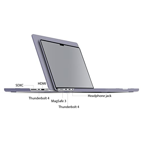 IBENZER Compatible with MacBook Pro 14 Inch Case 2026 2025 2024 2023 2022 M5 M4 M3 M2 M1 A3434 A3112 A3185 A3401 A2918 A2992 A2779 A2442 Mac Pro/Max,HardShellCase&KeyboardCover,LavenderGY,T14LVGY+1 - color: Lavender Gray, size: For Macbook Pro 14" with To