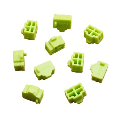 RJ45 dust Cover 100 PCS Ethernet Hub Port RJ45 Anti Dust Cover Cap Protector Plug Female Jack Connector Silicone Dustplug(Green) - color: Green