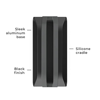 HumanCentric Vertical Laptop Stand Compatible with MacBook Pro and MacBook Air, Holder for Personal Computer Desk Stand, Aluminium, Exchangeable Inserts to Fit Different Device Models, Black - color: Black
