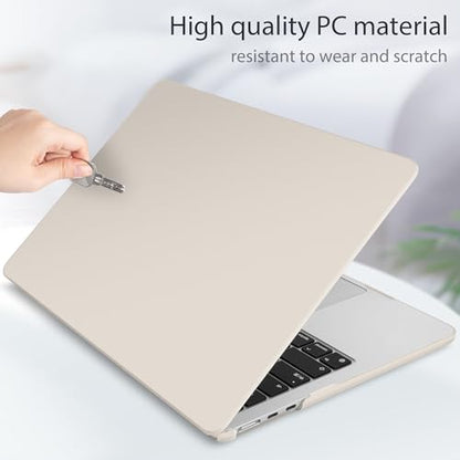 Case for MacBook Air 15 Inch 2026-2023 Release M5 A3448 M4 A3241 M3 A3114 M2 A2941, Hard Shell with Screen Protector & Keyboard Cover, Compatible with Touch ID, Rock ash - color: Rock ash