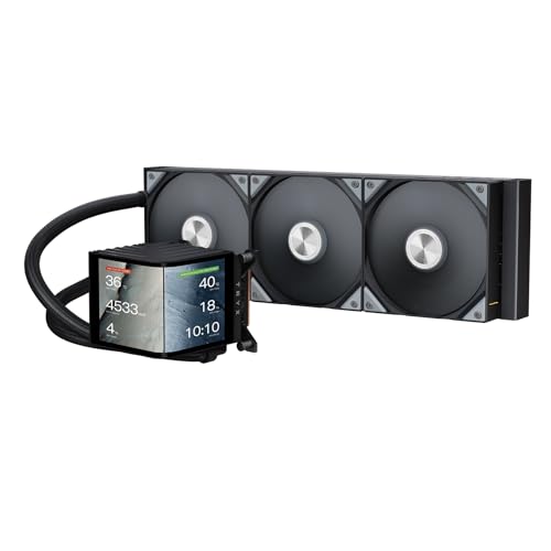 TRYX Panorama 360 360mm AIO 6.5'' AMOLED Curved Screen 3D Anamorphic Effect Customizable AIO Cooler 360mm Asetek 8th Gen V2 320w TDP Magnetic Performance Fan Intel LGA 1851/1700 AMD AM5/AM4 - color: P360, size: 360 mm (2025)