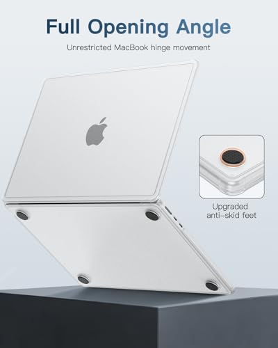 Fintie Matte Case for MacBook Air 13.6 Inch 2026-2022, Frost Clear | M5 M4 M3 M2 A3449 A3240 A2681 A3113, Anti-Scratch, Fingerprint Resistant, TPU Bumper, Hard Shell Cover - color: Frost Clear