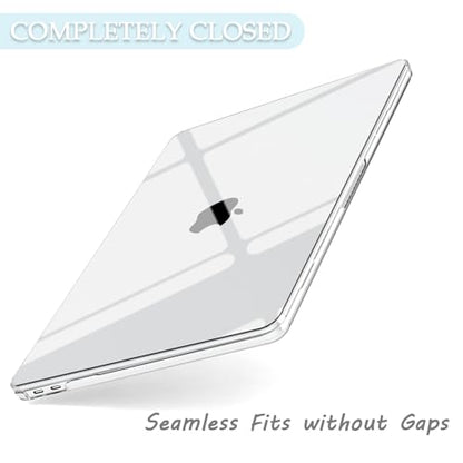 B BELK Compatible with MacBook Air 13 inch Case 2021 2020-2018 Release A2337 A2179 A1932, Laptop Hard Shell for MacBook Air M1 Case 13.3" + 2 Keyboard Cover + Screen Protector, Crystal Clear - color: Transparent