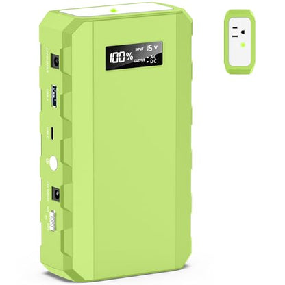 Apowking Power Bank with AC Outlet, 65W Portable Laptop Battery Bank Fast Charging, 88.8Wh 24000mah Power Station for Outdoor Camping PowerBank Travel Home Power Backup - color: Green