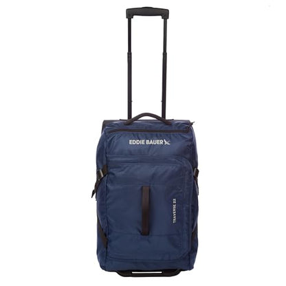 Eddie Bauer Traverse Luggage | Roller Wheels | Telescoping Handle | Travel | Vacation | Ripstop Nylon - Medium Indigo, 22" - color: Medium Indigo, size: 22"