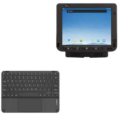 BoxWave Keyboard Compatible with Winmate FM10Q - SlimKeys Bluetooth Keyboard with Trackpad, Portable Slim TouchPad - Jet Black