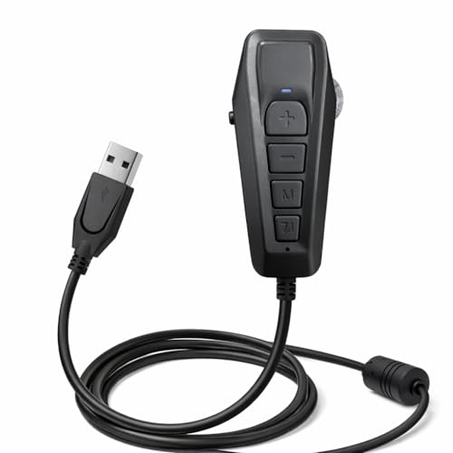 USB Audio Adapter Type C Sound Card External Sound Card with Volume Control Microphone Headphone Adapter Plug and Play No Drivers Needed USB to 3.5mm Jack Audio Adapter for PS4/PC/Windows