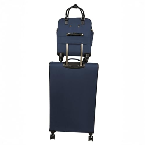 Kenneth Cole REACTION Chelsea Chevron Quilted Luggage, Navy, Underseater, 17-Inch Carry On - color: Navy, size: 17-Inch Underseater