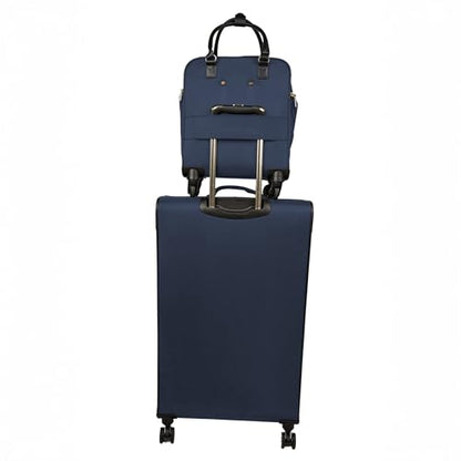 Kenneth Cole REACTION Chelsea Chevron Quilted Luggage, Navy, Underseater, 17-Inch Carry On - color: Navy, size: 17-Inch Underseater