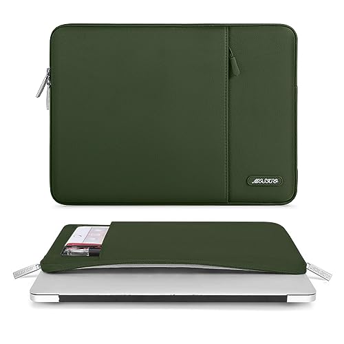 MOSISO Laptop Case 13 inch, Laptop Sleeve Bag with Pocket | Compatible with MacBook Neo A3404 2026/Air/Pro 13 M5/M4/M3/M2/M1 2026-2016, Polyester Vertical Computer Bag, Army Green - color: Army Green, size: 13 inch