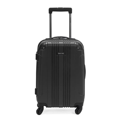 Kenneth Cole REACTION Out of Bounds Lightweight Hardshell 4-Wheel Spinner Luggage, Charcoal, 20-Inch Carry On - color: Charcoal, size: 20-Inch Carry On