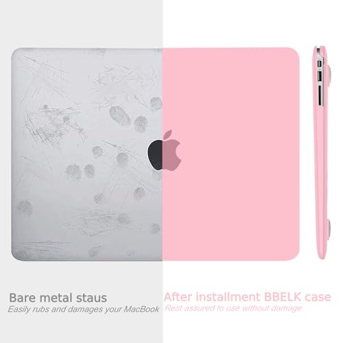 B BELK Compatible with MacBook Air 13 inch Case 2010-2017 Model A1466 A1369 | Matte Plastic Laptop Hard Shell Case for MacBook Air 13.3 inch with Keyboard Cover & Screen Protector, Pink - color: Pink