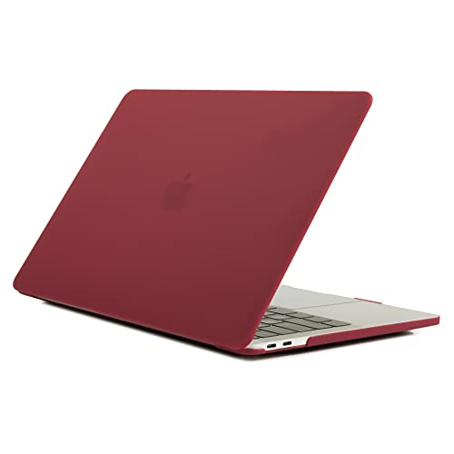 RUBAN Compatible with MacBook Pro 13 inch Case 2023, 2022, 2021-2016 M2 M1 A2338 A2289 A2159 A2251 A1989 A1708 A1706 with/Without Touch Bar, Snap On Hard Shell Case Cover (Marsala Red) - color: Marsala Red