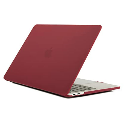 RUBAN Compatible with MacBook Pro 13 inch Case 2023, 2022, 2021-2016 M2 M1 A2338 A2289 A2159 A2251 A1989 A1708 A1706 with/Without Touch Bar, Snap On Hard Shell Case Cover (Marsala Red) - color: Marsala Red
