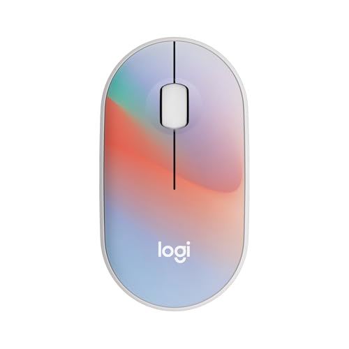 Logitech M340 Wireless Mouse with Limited Edition Prints, USB Receiver and Silent Clicks, Portable Wireless Mouse for Laptop, PC, Windows, Chrome, Surface – Sheer Dream - color: Sheer Dream