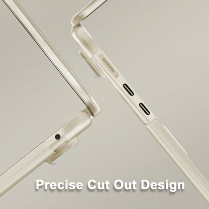 MOSISO Compatible with MacBook Air 15 inch Case M5 2026 M4 M3 M2 2025-2023 | A3448 A3241 A3114 A2941, Scratch-Resistant Protective Hard Shell Case&Keyboard Cover&ScreenFilm&Pouch,Crystal Starlight - color: Crystal Starlight