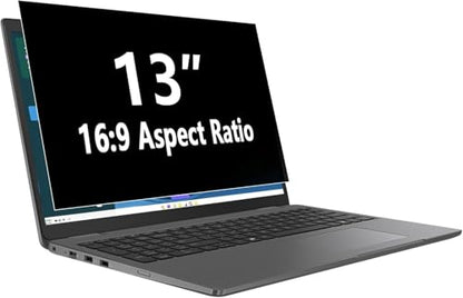 13 Inch 16:9 Laptop Privacy Screen Filter, Anti Scratch Anti Spy Anti-Glare Blue Light Screen Guard, Removable 13 In Security Shield, Matte/Glossy Double-Sided
