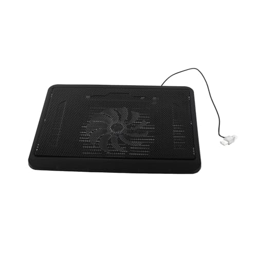 Yosoo Health Gear Laptop Cooling Pad with Big Fan, USB Powered Stand for 14" or Smaller Notebooks, Quiet Laptop Cooler Base (Black) - color: Black