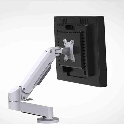 Adjustable Monitor Arm White Dual Arm Table Style Monitor Stand with A Regular Tray that Can Rotate and Support Up to 25kg for Screens