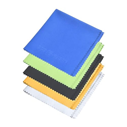 Eco-Fused Microfiber Cleaning Cloth - 8 x 8 Inch Microfiber Cloth - Pack of 5 Lens Cleaning Wipes - Cleaning Cloth for Glasses, Eyeglasses, Camera Lens & Phones - color: 5 Pack - 8 X 8 Inch