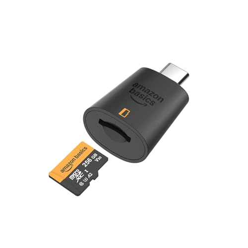 Amazon Basics 256GB microSDXC Memory Card with Adapter for Action Cameras, Full HD, Drones, Tablets, Smartphones, Read Speed Up to 200MB/s, 1-Pack - size: 256GB
