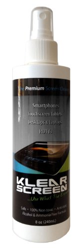 Eight Ounce Refill Bottle (KS-8) | Spray Form, For Computer Displays, Phone And Tablet Glass, No Ammonia, Non Toxic Formula, Made In USA, Sweet Scent