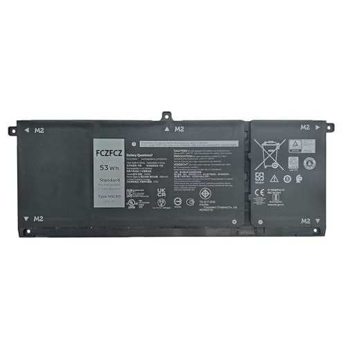 H5CKD Battery Replacement for Dell Latitude 3120 3140 3510 3410 / Vostro 5300 5301 5401 5502 / Inspiron 5301 7300 5409 5501 Series JK6Y6 0JK6Y6 09077G C5KG6 07T8CD 7T8CD 0TXD03 TXD03 15V 53Wh - size: 11.77*4.37*1.22 inch H5CKD