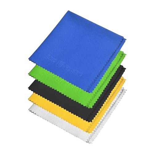 Eco-Fused XL Microfiber Cleaning Cloths - 5 Pack - 12 x 12 inch (30.5 x 30.5 cm) - Quickly Remove Fingerprints, Dust and Smudges from Tablet, TV and Notebook Screens Without Scratches or Marks - color: 5 Pack - 12 X 12 Inch