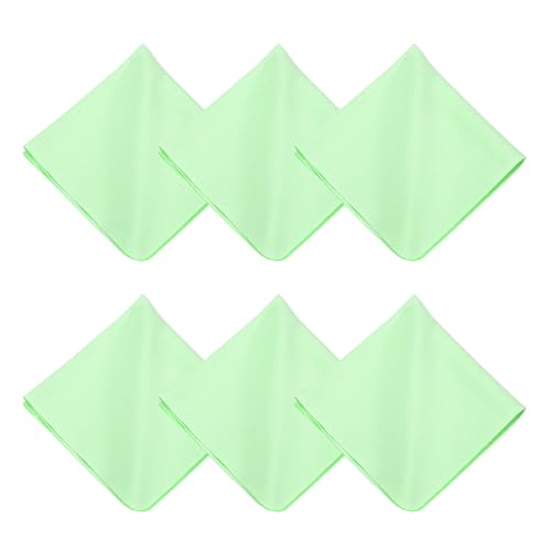 uxcell 6Pcs Microfiber Cleaning Cloth for Glasses, 8x8inch Eyeglass Cleaning Cloth for Screens Cameras Cell Phones Electronics Lenses, Green - color: Green, size: 8x8"