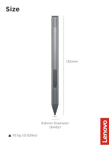 Lenovo Slim Pen – Magnetic Precision Stylus for Lenovo Laptops – 4096 Pressure Levels, Tilt Sensitivity, Rechargeable, Perfect for Drawing, Digital Art, Note-Taking - style: Slim Pen