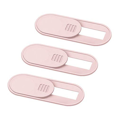 Laptop Camera Cover Slide, 0.028 Inch Ultra Thin Laptop Camera Cover Blocker, Laptop Accessories for iPhone MacBook Laptop, Desktop, PC, Tablet, Protect Your Visual Privacy Security (Pink-3 Pack) - color: Pink - 3 Pack