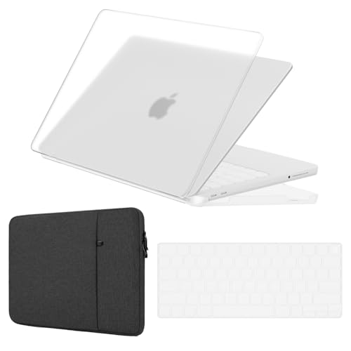 ProElife 3-in-1 for MacBook Neo,Matte Hard Shell, Sleeve & Keyboard Cover | Black Laptop Case, Clear Keyboard Skin, Heat Dissipation, Precision Fit, Water-Resistant & Reusable, Complete Accessory Kit - color: Matte+Black