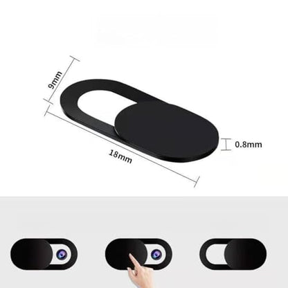 Camera Privacy Covers 3 Pack Ultra Thin 0.03 Inch Slide Laptop Phone Camera Blocker Black (Black)