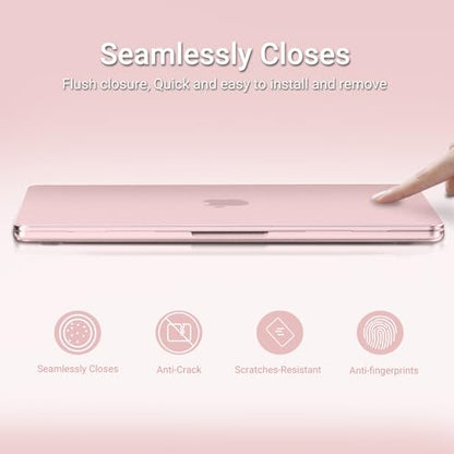 MOSISO Compatible with MacBook Neo Case 13 inch 2026 Release Model A3404 | Seamlessly Closes & Fingerprint-Resistant Protective Hard Shell Cover, Great for Work Travel Study Daily Use, Blush Clear - color: Blush Clear