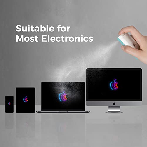 CLICK CLEAN 4PCS Screen Cleaner Spray with Phone Stand Case & Microfiber | 2-in-1 Cleaner & Phone Stand, Streak-Free Cleaning, Gentle Formula, Keep One Handy, For Phone Laptop Tablet Screens