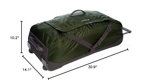 Eddie Bauer Traverse Luggage | Roller Wheels | Telescoping Handle | Travel | Vacation | Ripstop Nylon - Dark Loden, 31" - color: Dark Loden, size: 31"