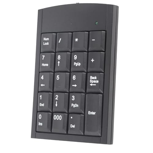 SUNGOOYUE Number Pad Mini USB Numeric Keypad, Portable Ultra Thin 19 Keys Plug and Play Keyboard for Laptop Desktop Computer
