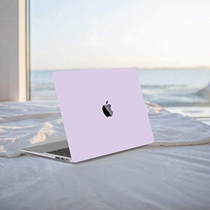 Anban for MacBook Pro 13 inch Case 2025 2024 2023 2022 2021 2020-2016 M2 M1 | Model A2338 A2251 A2289 A2159 A1989 A1708 A1706, Plastic Laptop Hard Shell Case with Keyboard Cover &Screen Protector, Purple - color: Lavender Purple