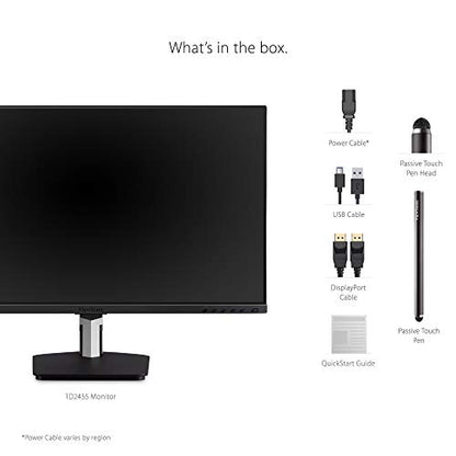 ViewSonic TD2455 24 Inch 1080p Touch Screen Monitor, 10-Point Multi-Touch IPS for Collaborative Offices, USB-C with Daisy Chain, Advanced Ergonomics, HDMI, DisplayPort Out - style: 24-Inch USB-C