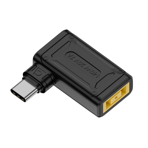 140W 100W Rectangle Jack Thinkpad X1 Input to USB-C Type-C Angled 90 Degree Power Plug Charge Adapter for Laptop Phone - style: 1.1x4.5mm 140W