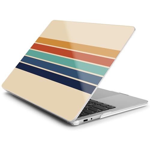 Batianda Case for Microsoft Surface Laptop 13 inch 2025 2026, Retro Stripes | Fits Model 2095, Artistic Patterns Ultra-Slim Lightweight Scratch-Resistant Hard Shell with Professional Protection - color: Stripe