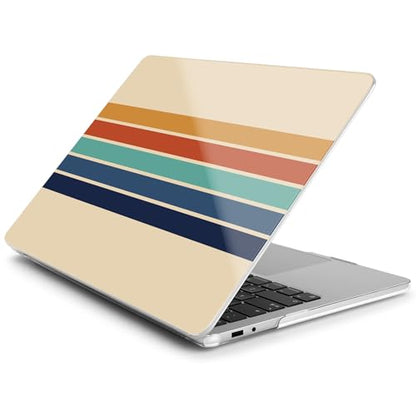 Batianda Case for Microsoft Surface Laptop 13 inch 2025 2026, Retro Stripes | Fits Model 2095, Artistic Patterns Ultra-Slim Lightweight Scratch-Resistant Hard Shell with Professional Protection - color: Stripe