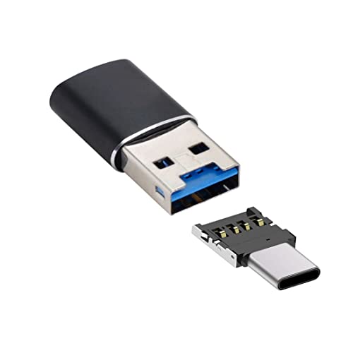 ChenYang USB 3.0 Micro SD Card Reader USB 3.0 to Micro SDHC/Micro SDXC/TF Card Reader Adapter with USB C OTG Adapter - color: USB Reader+USB C Adapter
