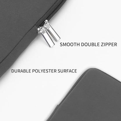 RAINYEAR 13.3 Inch Laptop Sleeve Case Padded Carrying Bag, Gray | Slim Protective Soft Zipper Computer Cover for 13.3 Inch Notebook Computer Chromebook 14 inch MacBook Pro/Max M1 M2 M3 M4 M5 - color: Gray, size: 13"-13.3"