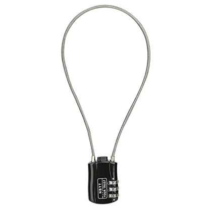 Wire Combination Lock Padlock, Wire Diameter 3/24", 16" Circumference, Suitable for Travel Luggage, Backpack, Cycling Helmet, Small Cabinet, Gym Cabinet, Suitcase - size: 16IN (Span 7in)