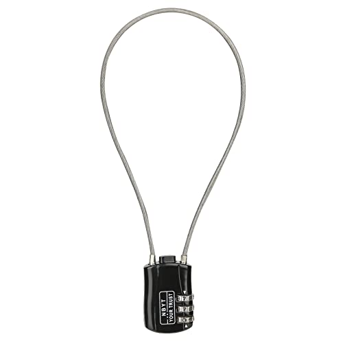 Wire Combination Lock Padlock, Wire Diameter 3/24", 16" Circumference, Suitable for Travel Luggage, Backpack, Cycling Helmet, Small Cabinet, Gym Cabinet, Suitcase - size: 16IN (Span 7in)